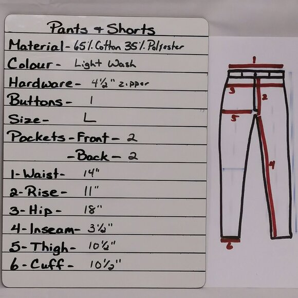 Distressed Light Wash Denim Shorts Size M NWOT #103 - Picture 5 of 5